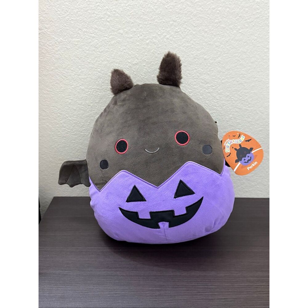 Squishmallows Perkin The Mothman Halloween Pumpkin 11" Plush